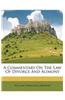 A Commentary on the Law of Divorce and Alimony