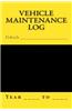 Vehicle Maintenance Log: Black and Yellow Cover