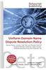 Uniform Domain Name Dispute Resolution Policy