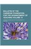 Bulletin of the Carnegie Foundation for the Advancement of Teaching Volume 14