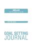 Goal-Setting Journal
