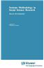 Systems Methodology in Social Science Research: Recent Developments