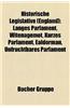 Historische Legislative (England): Langes Parlament, Witenagemot, Kurzes Parlament, Ealdorman, Unfruchtbares Parlament