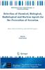 Detection of Chemical, Biological, Radiological and Nuclear Agents for the Prevention of Terrorism: Mass Spectrometry and Allied Topics