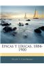 Epicas y Liricas, 1884-1900