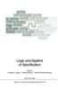 Logic and Algebra of Specification