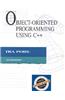 Object-Oriented Programming Using C++