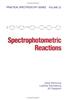 Spectrophotometric Reactions