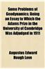 Some Problems of Geodynamics; Being an Essay to Which the Adams Prize in the University of Cambridge Was Adjudged in 1911