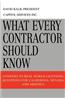 What Every Contractor Should Know