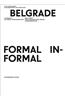 Belgrade. Formal/Informal: A Research on Urban Transformation
