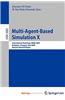 Multi-Agent-Based Simulation X