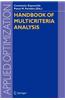 Handbook of Multicriteria Analysis