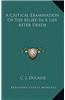 A Critical Examination of the Belief in a Life After Death