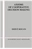 Axioms of Cooperative Decision Making