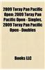 2009 Toray Pan Pacific Open: 2009 Toray Pan Pacific Open - Singles, 2009 Toray Pan Pacific Open - Doubles