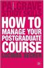 How to Manage Your Postgraduate Course