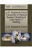 U.S. Supreme Court Transcript of Record Eastern Building & Loan Ass'n V. Welling