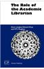 The Role of the Academic Librarian