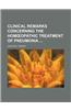 Clinical Remarks Concerning the Hom Opathic Treatment of Pneumonia