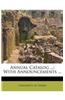 Annual Catalog ...: With Announcements ...
