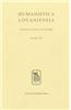 Humanistica Lovaniensia: Journal of Neo-Latin Studies