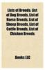 Lists of Breeds: List of Dog Breeds, List of Horse Breeds, List of Sheep Breeds, List of Cattle Breeds, List of Chicken Breeds