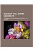 Madison Hall Notes Volume 10