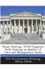 House Hearing, 107th Congress: Field Hearing on Quality of Care and Management Issues