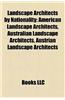 Landscape Architects by Nationality: American Landscape Architects, Australian Landscape Architects, Austrian Landscape Architects
