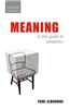 Meaning: A Slim Guide to Semantics