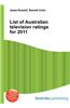 List of Australian Television Ratings for 2011