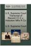 U.S. Supreme Court Transcript of Record I C C V. Hoboken Mfrs R Co