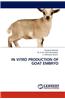 In Vitro Production of Goat Embryo