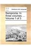 Sempronia. in Three Volumes. ... Volume 1 of 3