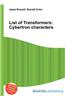 List of Transformers: Cybertron Characters