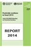 Pesticide Residues in Food: 2014: Joint Fao/Who Meeting on Pesticides Residues - Report 2014