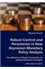 Robust Control and Persistence in New Keynesian Monetary Policy Analysis