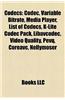 Codecs: Audio Codecs, Free Multimedia Codecs, Containers, and Splitters, Microsoft Proprietary Codecs, Text Codecs, Video Code