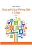 Study and Critical Thinking Skills in College