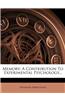 Memory: A Contribution to Experimental Psychology...