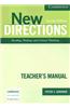 New Directions Teacher's Manual: Reading, Writing and Critical Thinking