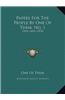 Papers for the People by One of Them, No. 1: Our Land (1878)