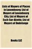 Lists of Mayors of Places in Luxembourg
