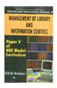 Management of Library and Information Centre [Vol.5]Paper V of UGC Model Curriculum