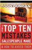 Top Ten Mistakes Salespeople Make & How to Avoid Them