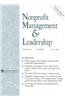 Nonprofit Management and Leadership