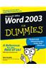 Word 2003 For Dummies
