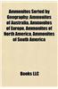Ammonites Sorted by Geography: Ammonites of Australia, Ammonites of Europe, Ammonites of North America, Ammonites of South America