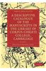 A Descriptive Catalogue of the Manuscripts in the Library of Corpus Christi College